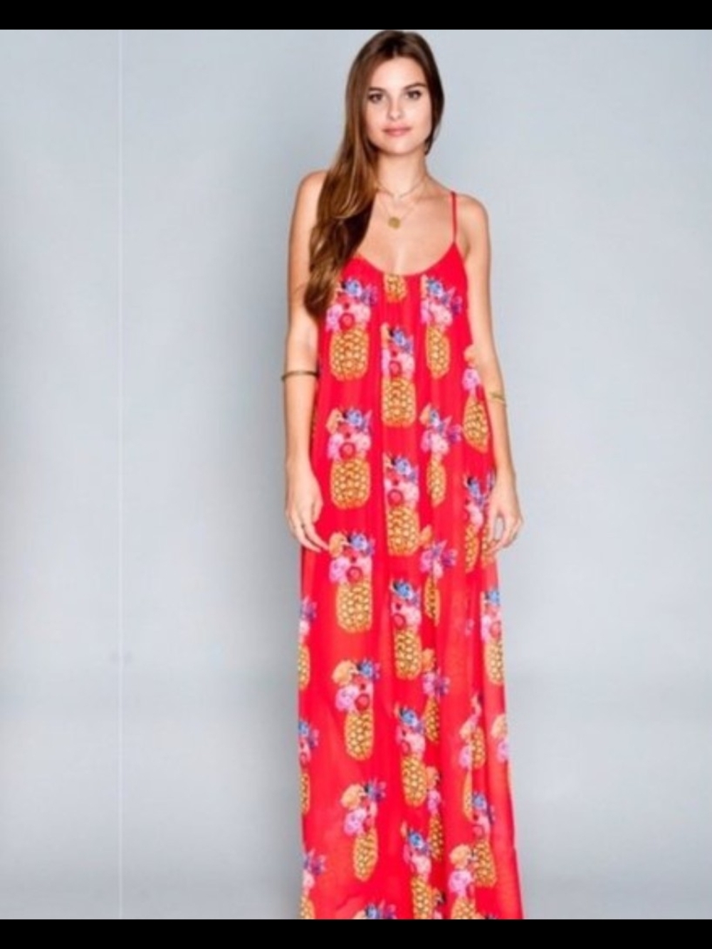 Show Me Your Mumu Pineapple Trapeze Dress Size Medium
